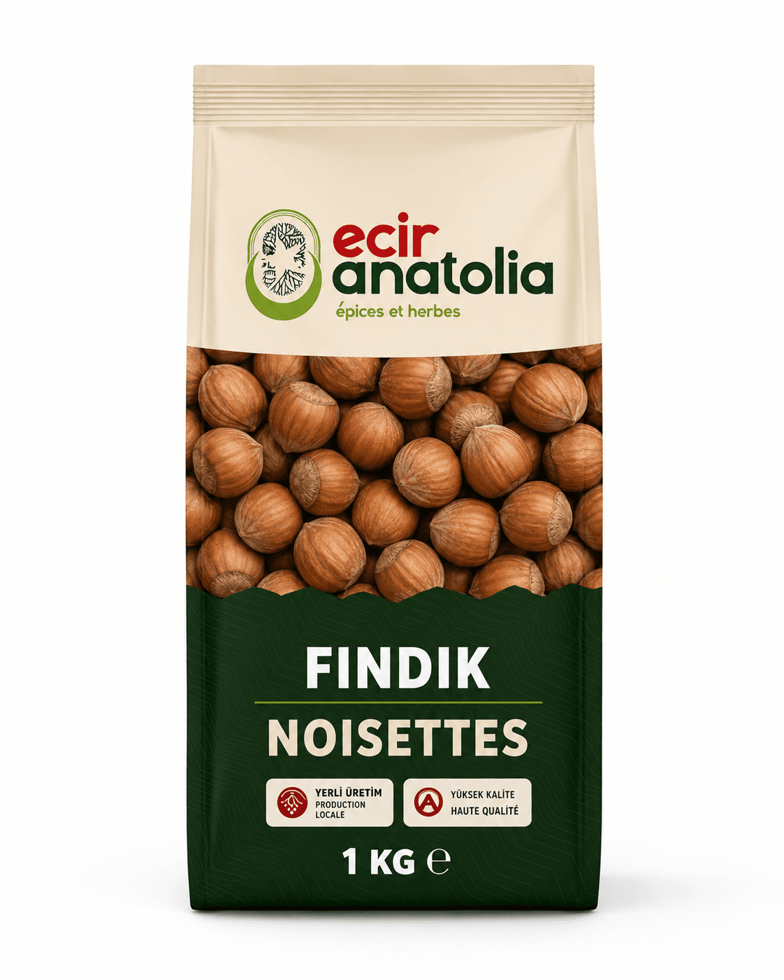 Noisettes avec Coque - 1 kg | Ecir Anatolia