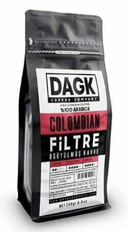 Dağdelen Kahve Dagk colombian %100 arabica filtre kahve 250 g poşet