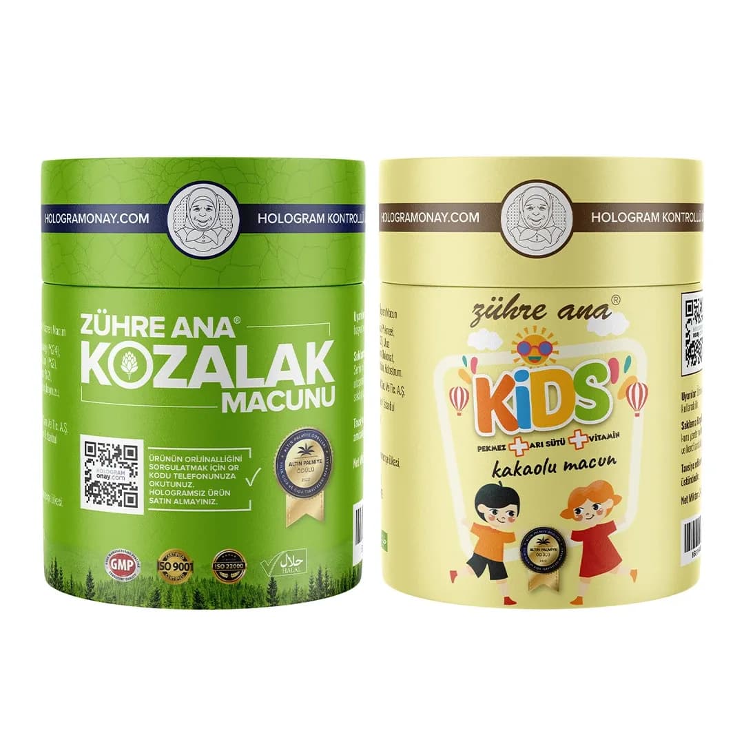 Zühre Ana Çam kozalaği ve kids kakaolu macun 240 g + 240 g iargilei set