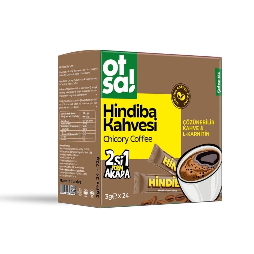 Otsa Hindiba ve l-karnitin kahve stick 24’lü – şeker ilavesiz