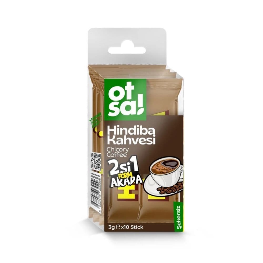 Otsa 2'si 1 arada hindiba & l-karnitin kahve stick (şeker ilavesiz)