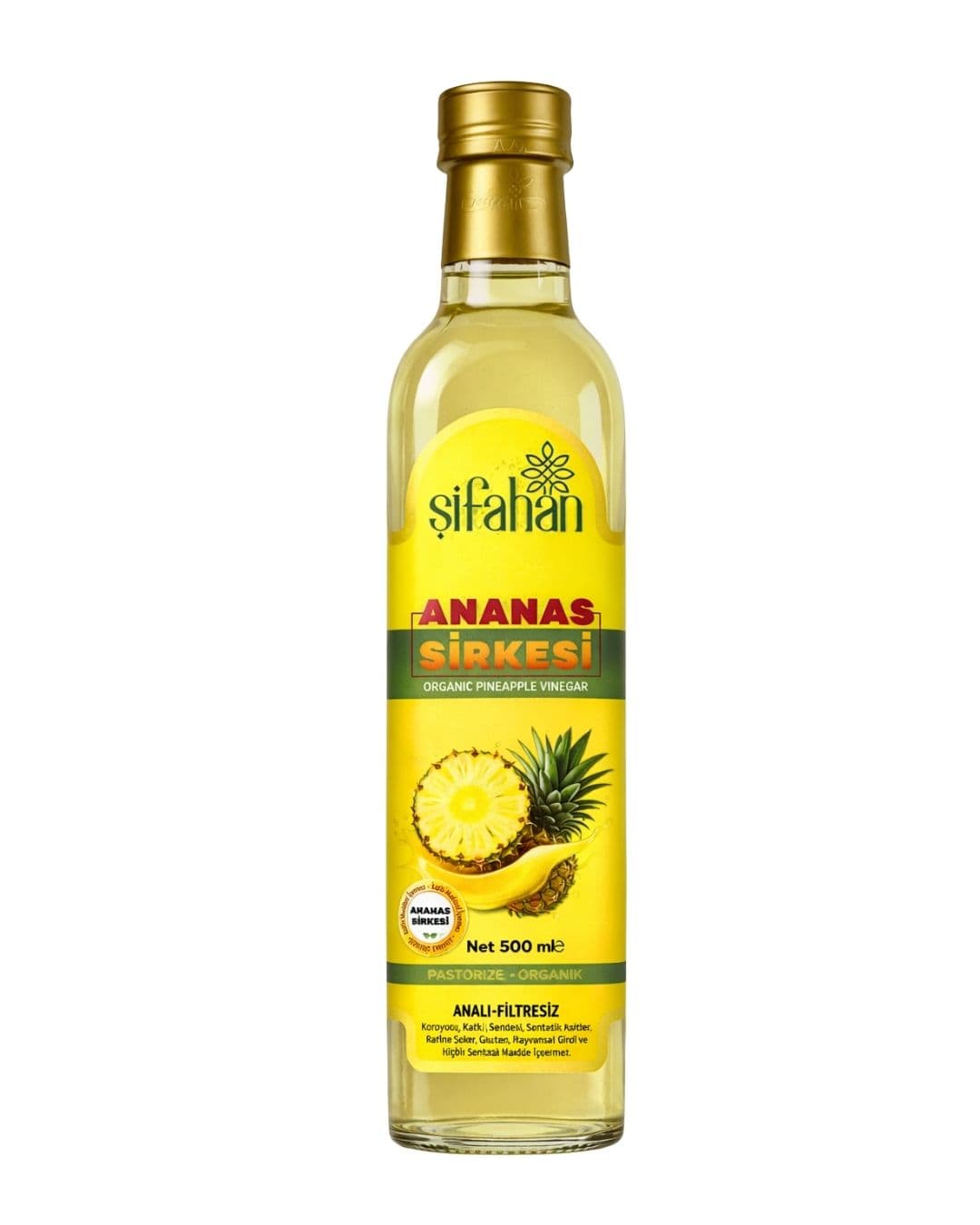Vinaigre d’ananas à fermentation naturelle, 500 ml | Ecir Anatolia