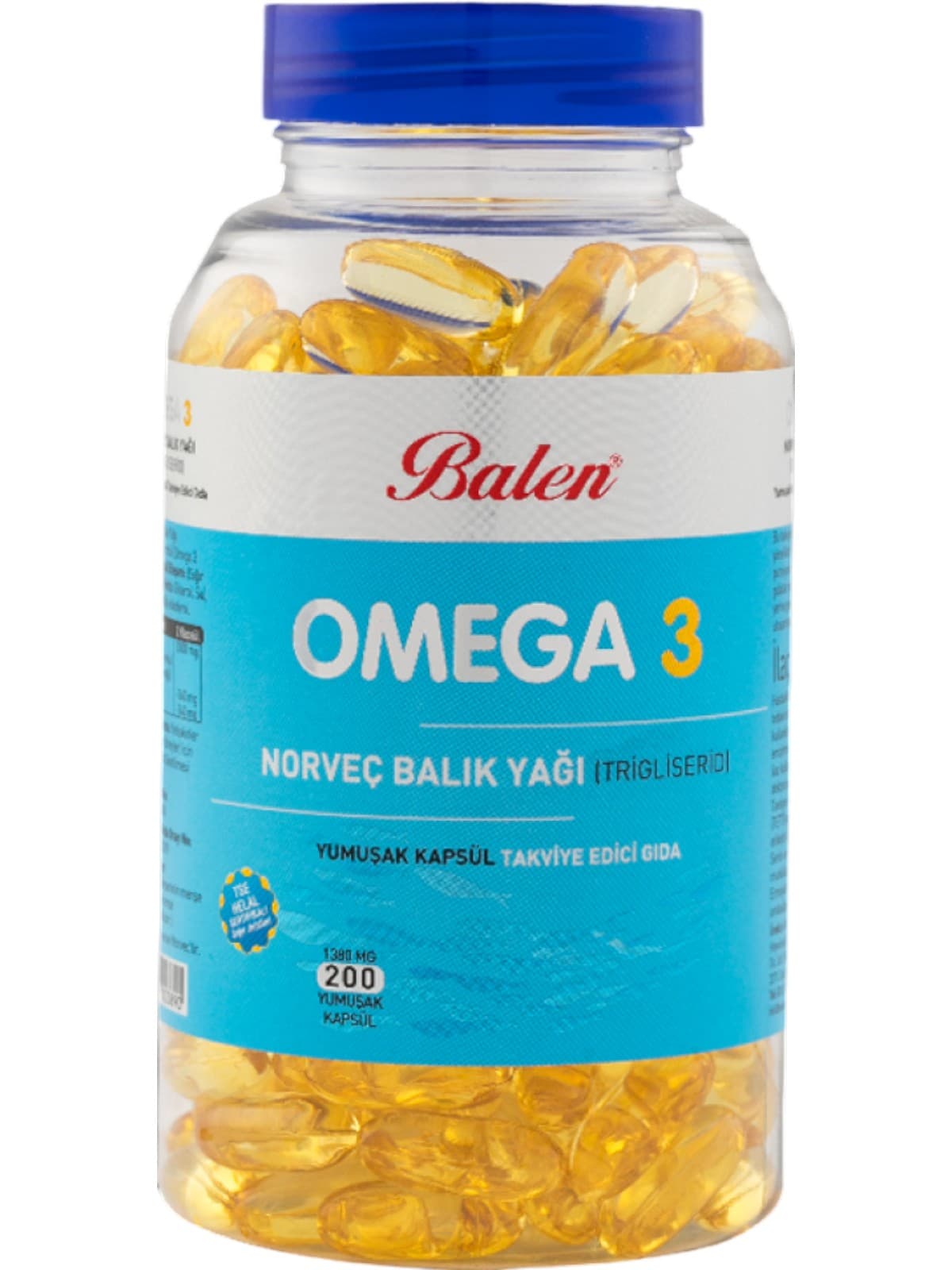 Oméga 3 Balen, huile de poisson norvégienne 1380 mg – 200 capsules molles